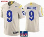 Women Nike Rams Matthew Stafford #9 beige Color Rush Limited Jersey