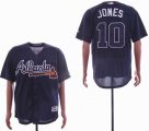 Atlanta Braves #10 Chipper Jones blue majestic baseball Jerseys