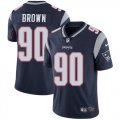 New England Patriots #90 Brown Nike blue Color Rush Limited Jersey