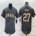 2022 MLB All-Star Nike Los Angeles Angels #27 Mike Trout gray Flexbase Authentic Collection Jersey-BD