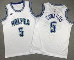 Youth Nike Minnesota Timberwolves #5 Anthony Edwards white basketball jersey-XD