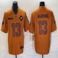 Miami Dolphins #13 Dan Marino 2023 Brown Salute To Service Limited Jerseys