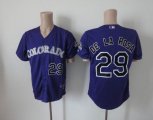 Colorado Rockies DE LA ROSA 29# purple mlb jerseys