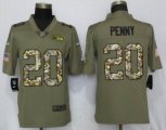 Nike Seattle Seahawks 20 Penny Olive Camo Carson 2017 Salute to Service Limited Jersey