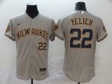 New York Yankees #22 Christian Yelich gray Flexbase Authentic Collection Jersey