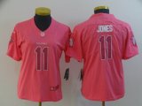 Women Atlanta Falcons #11 Julio Jones pink nike color Rush Limited Jersey