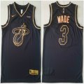 Miami Heat #3 Dwyane Wade black basketball jersey limited edition-ty