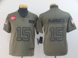 Youth Kansas City Chiefs #15 Patrick Mahomes Nike Camo 2019 Salute to Service Limited Jersey