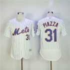 New York Mets #31 Mike Piazza white blue stripe elite baseball jerseys