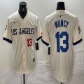 Nike Los Angeles Dodgers #13 Max Muncy beige fashion majestic baseball Jerseys-BD 02