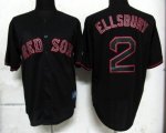 Boston Red Sox #2 Jacoby Ellsbury Black Fashion MLB Jerseys