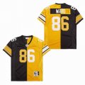 Pittsburgh Steelers #86 Hines Ward Black yellow Splits NFL Throwback Jerseys-SG