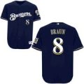 Milwaukee Brewers 8# Ryan Braun blue MLB Jerseys