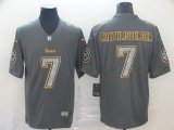 Nike Pittsburgh Steelers #7 Ben Roethlisberger gray fashion Color Rush Limited Jerseys