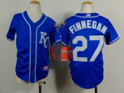 Youth Kansas City Royals #27 Brandon Finnegan blue mlb jersey