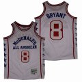 NCAA Mcdonald All American #8 Kobe Bryant white basketball jersey-SG 01