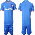 2022-2023 Atletico Madrid club blue soccer jersey second away