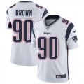 New England Patriots #90 Brown Nike white Color Rush Limited Jersey