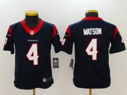 Kid Nike Men Houston Texans 4 Watson Navy Blue Color Rush Limited Jersey