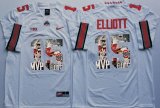 Ohio State Buckeyes Ezekiel Elliott #15 white fashion college football jersey