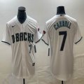 Nike Arizona Diamondback #7 Corbin Carroll white baseball jerseys