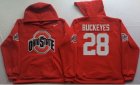 Ohio State Buckeyes #28 BUCKEYES Red College Hooded Sweatshirt