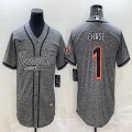 Nike Cincinnati Bengals #1 Ja'Marr Chase Hemp gary baseball jerseys Joint name-BD