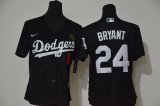 Youth Nike Los Angeles Dodgers Kobe Bryant black majestic baseball Jersey-KB patch