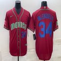 2023 World Cup Mexico #34 Fernando Valenzuela red blank majestic baseball jerseys 14