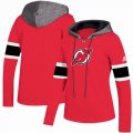 Custom Adidas New Jersey Devils Red Ice Hockey Hooded Sweatshirt