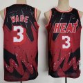 Miami Heat #3 Dwyane Wade red black throwback NBA Jersey-CY