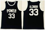 Power Memorial Academy #33 Lew Alcindor black High School basketbll jersey