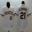 2016 Pittsburgh Pirates 21 Roberto Clemente white elite baseball jersey-1