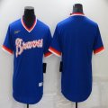 Nike Atlanta Braves blue Majestic baseball jersey-BD