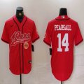 San Francisco 49ers #14 Pearsall red baseball jersey Joint name-BD 03