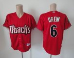 Arizona Diamondback DREW 6# red baseball jerseys