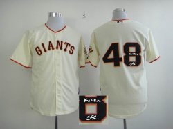 San Francisco Giants 48 sandoval Cream mlb Signature jerseys