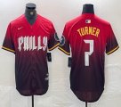 Nike Philadelphia Phillies #7 Trea Turner red majestic baseball jersey city version