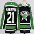 Dallas Stars #21 Jason Robertson Black green NHL Hockey Jerseys C patch -PD