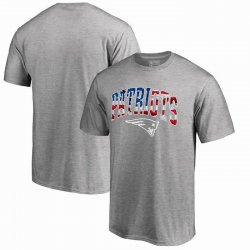 New England Patriots Pro Line by Fanatics Branded Banner Wave T-Shirt - Heathered Gray