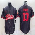 Nike San Francisco 49ers #13 Brock Purdy black baseball jerseys Joint name-BD