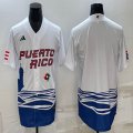 Puerto Rico Baseball blank White 2023 World Baseball Classic Replica Player Jersey