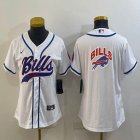 Youth Nike Buffalo Bills blank white baseball jerseys Joint name-BD 01