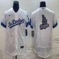 Nike Los Angeles Dodgers Blank white Flexbase Authentic Collection Jersey-BD 03