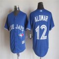 Toronto Blue Jays #12 Roberto Alomar throwback blue MLB Jerseys