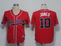 MLB Jerseys Atlanta Braves 10 Jones Red