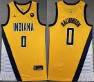 Indiana Pacers #0 Tyrese Haliburton yellow NBA Jersey-TY