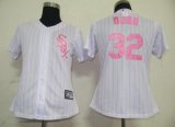 Chicago White Sox 32 Dunn White MLB Women Jerseys