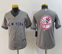 Youth Nike New York Yankees gray MLB baseball Jersey -BD 08