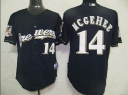 Milwaukee Brewers 14 Mceghee Dark Blue MLB Jerseys